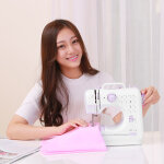 Mini machine a coudre double ligne, machine  coudre lectrique  double fil, 12 points enfilage automatique ...