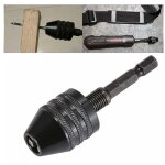Mini mandrin de perceuse sans cl  3 mchoires avec tige hexagonale  changement rapide 1 / 4 pour maintenir ...
