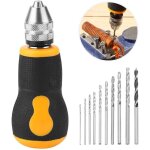 Mini m�ches torsad�es pour travail du bois - ensemble portable de 10 outils, �tau � broche de pr�cision ...
