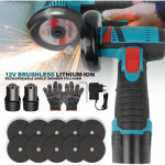 Mini meuleuse d'angle sans fil 19500rpm 12v professional disqueuse sans fil avec 2 batteries 1300mah, ...