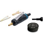 Bgs technic - mini meuleuse droite polisseuse pneumatique avec axe porte meules et 10 meules Bgs technic - mini meuleuse droite polisseuse pneumatique avec axe porte meules et 10 meules