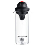 Mini mixeur portatif, fouet � lait �lectrique domestique, machine � mousser le lait avec tasse � mesurer ...