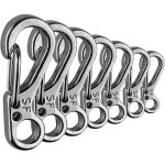 Mini mousquetonlot de 10poids maximum 15 kgmousqueton porte cl�gris ou noirmousquetons porte cl�s pour ...