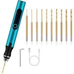 Mini perceuse �lectrique, mini perceuse �lectrique � main avec 10 petits forets, pour porte - cl�s, pendentif, ...