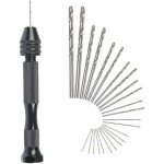 Mini perceuse � main twist drill bits + 25 micro forets h�licodaux sans fil en aluminium pin vise outils ...
