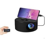 Mini projecteur intelligent portable 180p pour t�l�phone, veilleuse pour la maison et la chambre � coucher ...