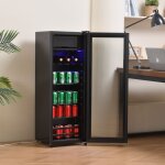 Mini rfrigrateur 128 l, conglateur 8 l + rfrigrateur 120 l, peut contenir 94 canettes de soda, eau, ...