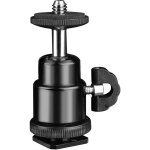 Mini rotule avec 1 / 4 adaptateur de hot shoe tte de boule tte de trpied supporte rotule de trpied ...