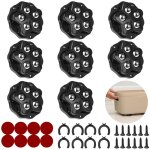 Mini roulettes pour meubles. 8 roulettes � 5 billes chacune, capacit� 300kg, avec adh�sif et vis. roue ...