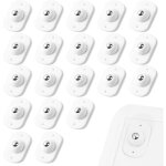Mini roulettes pivotantes auto - adh�sives, 8pcs blanc roulettes pour petits meuble 360�, autocollantes ...