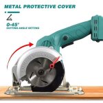 Mini scie circulaire sans brosse, scie circulaire manuelle sans fil aliment�e par batterie de 5 pouces ...