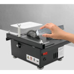 Mini scie circulaire sur table 200w 10000 tr / min travail du bois multifonctionnel diy