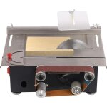 Mini scie de table 30 x 420 mm avec 10 bandes abrasives, 200 w dual motor control ponceuse � bande multifoncti ...