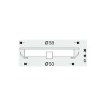 Mini spot led encastrable rond ultra - plat 0, 5w blanc chaud