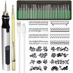 Mini stylo graveur sans fil rechargeable kit d'outils de gravure bricolage pour m�tal verre c�ramique ...