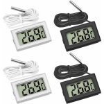 Mini thermomtre numrique lcd pour rfrigrateur, conglateur, aquarium - noir et blanc (lot de 4)