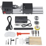 Mini tour � bois 200 w, mini tour � m�taux, mini tour � bois diy, outil de meulage, polissage et per�age, ...