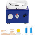 Mini tour de potier , outils de sculpture en cramique 30 w avec tablier, double platine - mophorn