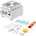 Mini tour de potier, vitesse reglable 0 - 320 tr / min, roue de poterie avec bassin amovible, 2 plateaux ...