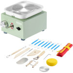 Mini tour de potier, vitesse reglable 0 - 320 tr / min, roue de poterie avec bassin amovible, 2 plateaux ...
