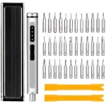 Mini tournevis �lectrique de pr�cision sans fil rechargeable, 36 embouts magn�tiques, manche en alliage ...
