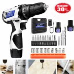 Mini visseuse sans fil visseuse multiple perceuse - visseuse sans fil 2 batteries li - ion