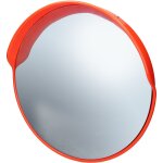 Miroir de circulation ext�rieur convexe �60 cm - plastique rouge - incassable - r�troviseur de rue - ...