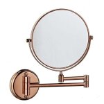 [jamais utilis] miroir de courtoisie mural, double face, pliable, rotatif, grossissant x3, 15 cm, pour ...