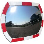 Miroir ovale polycarbonate avec bandes r�fl�chissantes - dimensions 640x430 mm