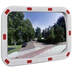 Miroir de trafic convexe miroir de s�curit� rectangulaire 40x60cm avec r�flecteurs 80191