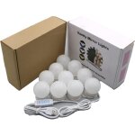 Le miroir de vanit� de led allume la lumi�re de miroir de led de 10 ampoules avec le cordon d'alimentation ...