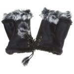 Mitaines hiver femme fille gants demi - doigts fausse fourrure epais moufles chaud poigne réglable gants ... Mitaines hiver femme fille gants demi - doigts fausse fourrure epais moufles chaud poigne réglable gants ...