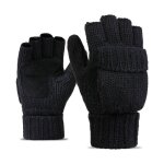 Mitaines d'hiver pour homme et femme en laine mlange avec doublure en polaire, taille unique - lntyq ...