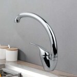 Mitigeur de cuisine et d'�vier � levier unique, finition plaqu�e, levier lat�ral, rotation � 360�, double ...