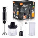 Mixeurs plongeants, mixeur plongeant 5 en 1, mixeur soupe 800w avec 9 vitesses de rglages et turbo, ...