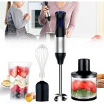 Mixeur plongeant �lectrique 4 en 1, mixeur portable � 5 vitesses, hachoir � viande avec lames en acier ...