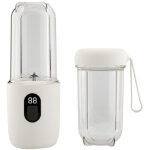 Mixeur portable pour smoothie � emporter, 500 ml, avec couvercle de voyage, blender portable, rechargeable, ...