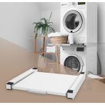Ml - design - kit de superposition universel avec plateau coulissant, acier, 60x60 cm, blanc, cadre de ...