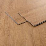 Ml - design revtement de sol clipsable en vinyle 122cm x 18cm x 4, 2mm 4, 62m / 21 planches marron ...