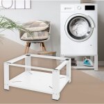 Ml - design - socle pour machine à laver avec Étagère, en acier, blanc, 63x54 cm, jusqu'à 150 kg, support ... Ml - design - socle pour machine à laver avec Étagère, en acier, blanc, 63x54 cm, jusqu'à 150 kg, support ...