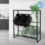 Ml - design �tag�re pour caisses de boissons 6 - 8 caisses, 100x32x108, 5 cm, m�tal, ind�pendante, �tag�re ...