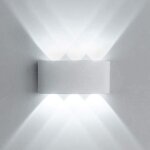 Moderne applique murale led interieur aluminium , blanc lampe murale up down led pour chambre salon couloir ...