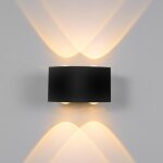 Moderne applique murale led interieur aluminium , noir lampe murale up down led pour chambre salon couloir ...