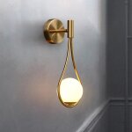 Moderne led boule de verre applique murale nordique minimaliste applique pour salon chambre chevet escalier ...
