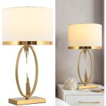 Moderne m�tal lampe � poser, tissu abat - jour, lampe de table - pour salon & salle � manger, bureau ...