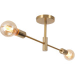 Moderne plafonnier industriel vintage, e27 lampe de plafond avec 2 lumi�res, lustre luminaire en m�tal ...