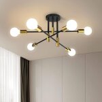 Moderne plafonnier industriel vintage, e27 lampe de plafond avec 6 - lumières, lustre luminaire en métal ... Moderne plafonnier industriel vintage, e27 lampe de plafond avec 6 - lumières, lustre luminaire en métal ...
