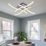 Moderne plafonnier led , lampe de lustre moderne courb� avec 4 pcs agit� lumi�re pour le salon chambre ...