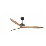 Modulo latino slim - super destratificateur et ventilateur dc 166 cm noir pales bois clair id�al 30 � ...