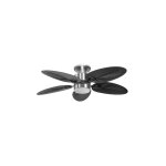 Modulo low profile regular - un ventilateur pour plafond bas dc 132 cm chrome pales abs palme lumire ...